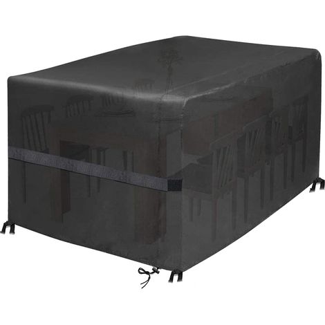 Gartenlounge-Abdeckung 242 x 162 x 100 cm – Wasserdichte Schutzabdeckung für Gartenmöbel – 420D Oxford-Stoff – UV-beständig, windfest