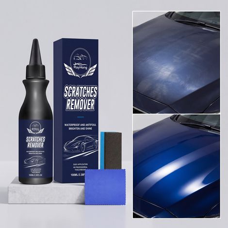 Car scratch repair agent, body paint scratch repair and restoration care agent, daily maintenance supplies -- 100ML1, sponge1, cloth1 -- BIEMMEDUE (1/5)