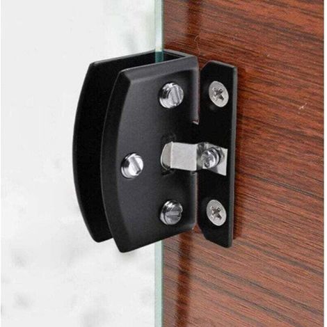 Pair Glass Door Hinges, Cellar Clip Door Hinges Replacement Parts, Suitable for 5-10mm Thick Glass MUMU (1/4)