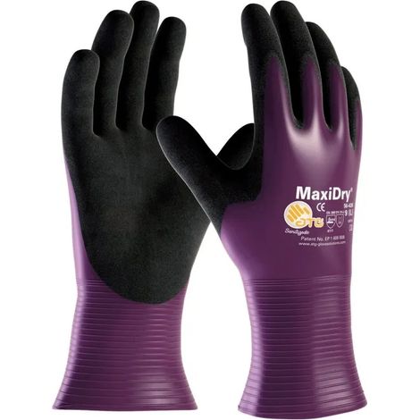 Guantes de trabajo atg maxidry oil impermeables transpirables