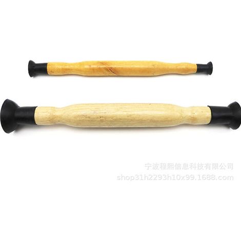 VURAHOME - Lot de 2 Rodoirs Soupapes à Ventouse Poignée en bois Longueur 220mm/205mm