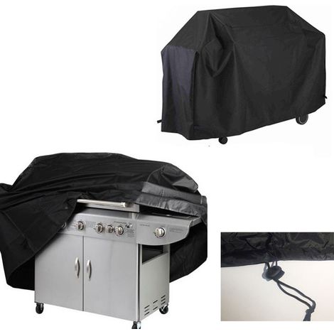 Housse De Mobilier De Jardin pour Barbecue , Tissu Oxford Robuste avec Boucle Coupe-Vent, Housse De Barbecue Anti-Poussière, Imperméable Et Solaire (Noire) - XXS(80x66x100cm) (1/5)