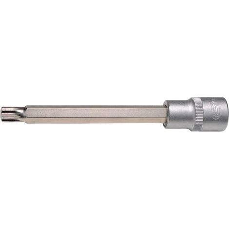 Douille Tournevis ½" XZN M14, Longueur 140 mm, Version longue - En Chrome Vanadium - Finition chromée satinée