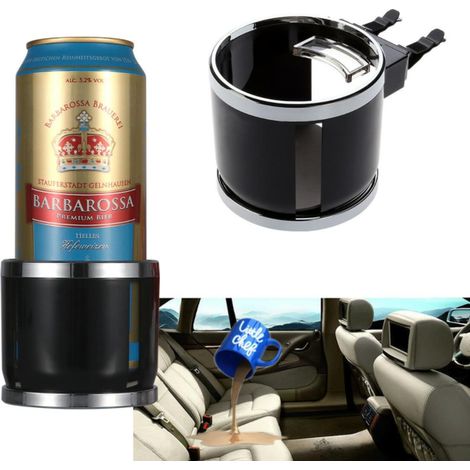 Support De Tasse Pour Voiture - Pour Ventilation Horizontale - Compatible Gobelet Café Canette Boisson - Noir (1/5)