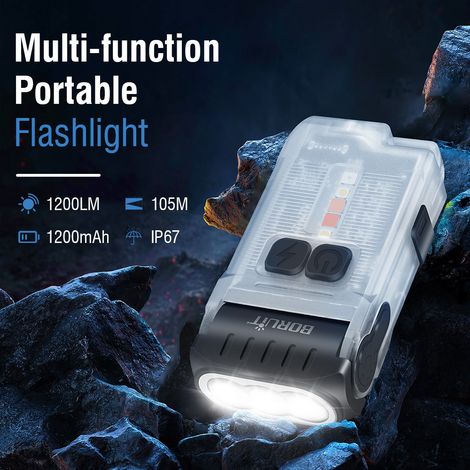 FLITI 1200LM V15 LED Flashlight, USB-C Rechargeable with Magnet and Clip, Compact and Powerful Work Light for Camping and DIY (1/5)