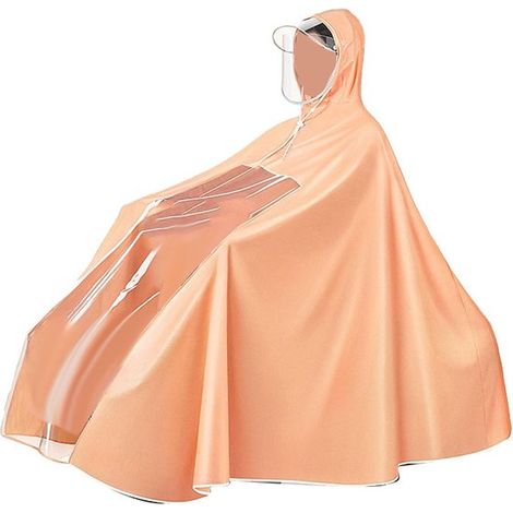 Veste de pluie pour cycliste - Poncho imperméable et léger - Long et réutilisable - Poncho intégral pliable - Veste de pluie intégrale pour adultes (1/4)