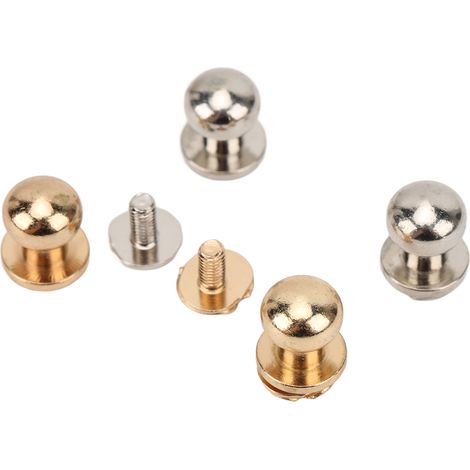 200er-Set Mönchsnieten 9x8 mm, leichtes Kupfermaterial, DIY-Ledernieten für dekorative Kleidung, Schuhe, Taschen, Gold/Silber (1/5)