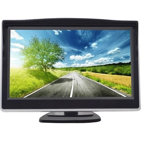 Monitor per auto IPS AHD da 5 pollici 800480P HD con visione notturna, kit telecamera per retromarcia e retromarcia 12V-24V per auto SUV MPV