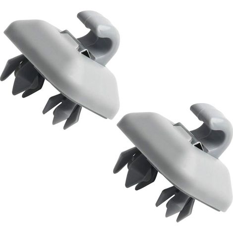 Lot de 2 clips de fixation pour pare-soleil intérieur, crochet de suspension en plastique MoreChooce 8U0857562A, compatible avec A1 A3 A4L A5 A6L A7 Q3 Q5 Q7 TT 8E0857563A, gris - (1/5)