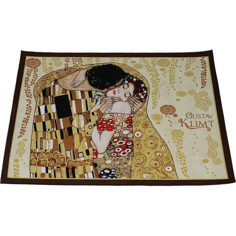 Tischset für den Küchentisch Gustav Klimt Kuss cremefarbenes Set Carmani (1/2)