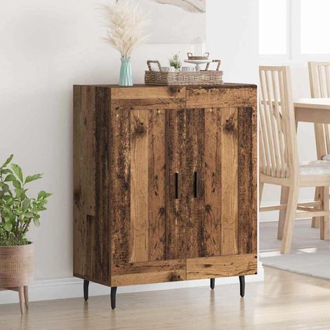 Buffet-Meuble de rangement Bois Ancien 69,5 x 34 x 90 cm Bois d'ingénierie et fer 658380 (1/5)