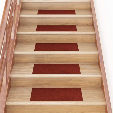 Stufenmatten Selbstklebend 30 Stk. 60x25 cm Bordeauxrot Rechteckig vidaXL
