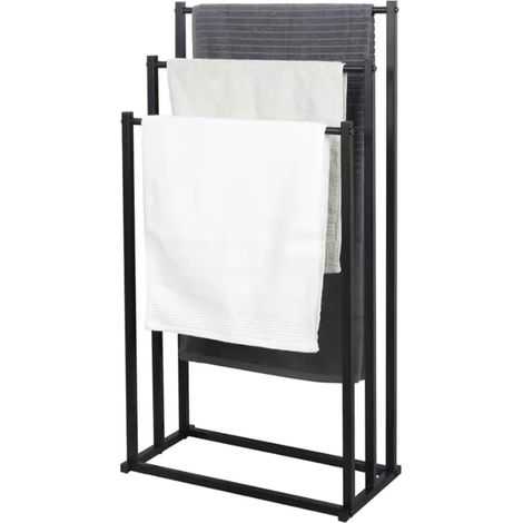 Porte Papier Toilette avec Brosse WC - Porte Rouleau Debout en Acier Inoxydable, Dérouleur Papier Aucun Perçage Requis avec Verre (Noir Mat) (1/5)