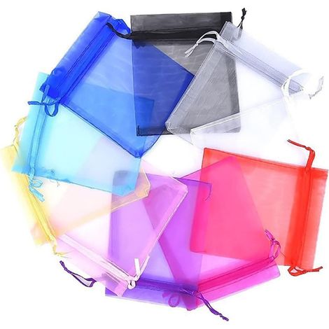 Lot de 50 sacs en organza 9x12 cm, pour bonbons, bijoux, mariage – DELKEVIC (1/5)