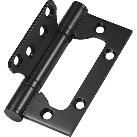 4 Pcs 4In Paumelles Charniere Porte de Porte Pliantes Charnières de Porte en Acier Inoxydable Pour Meubles Matériel Armoire Garde Porte Tiroir(Noir) (1/5)