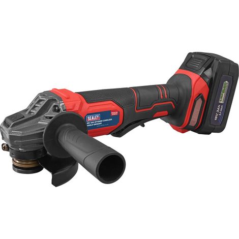Sealey CP401LI 115mm Cordless Angle Grinder 18V 3Ah - Red (1/5)
