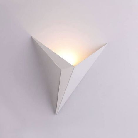 Applique Murale LED - 3 W - 3000 K - Forme Triangulaire - Blanc Chaud - Pour Intérieur Chambre Salon Couloir Escalier - 1 Pièce (1/4)