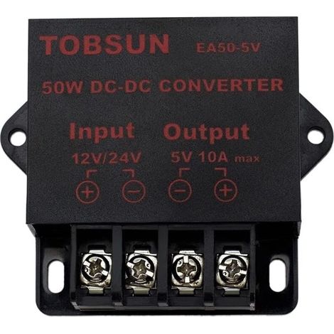 Convertisseur Dc Dc 24V 12V Vers 5V 10A 50W Pour Écran Led Publicitaire Voiture (1/4)