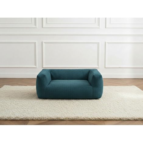 BOBOCHIC - Panier SALTO velours côtelé XL (115 cm) Bleu clair (1/5)
