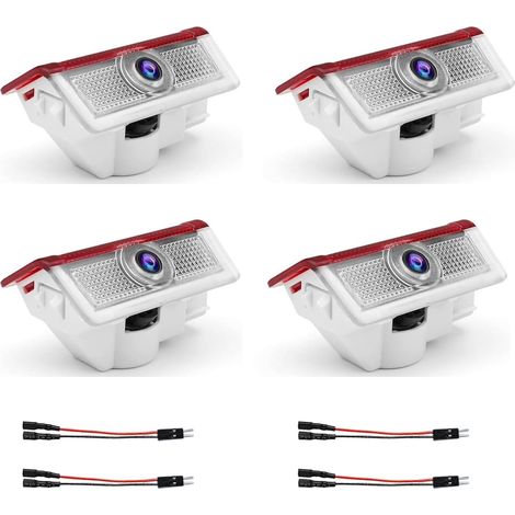 Ensemble de 4 projecteurs de logo LED pour portières de voiture, éclairage d'entrée de porte, projecteurs d'éclairage sous caisse pour voitures Classe ABCE GLA GLC GLE W176/W177/W246/W205/W212/W213/W1 (1/5)