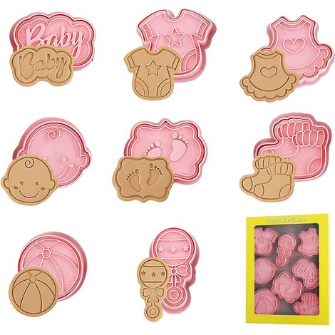 Baby Shower Cookie Cutter, 8 Piece Cookie Cutter, Cartoon Fun Cookie Cutter (1/5)