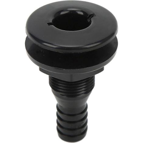 Raccord traversant de coque pour bateau, tuyau d'évacuation en plastique ABS 3/4 po, accessoire de vidange, noir intelligent (1/5)