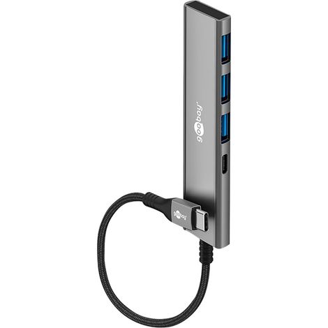 GOOBAY Hub USB-C 76562 Slim 4 Ports USB-C vers USB-C/USB-A 5 Gbit/s (1/4)