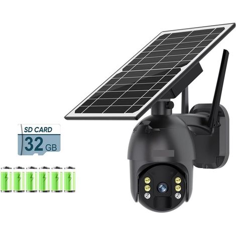 Caméra de sécurité à Domicile 2K 4MP caméra Solaire 4G SIM sans Fil extérieur IP caméra projecteur Inclus Batterie Longue Veille CCTV caméra de sécurité(4MP 4G Add 32GB) (1/5)
