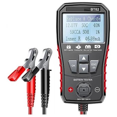 Testeur de Batterie Portable numérique pour Voiture, analyseur Circuit, détecteur pannes Auto et Moto, Outil Diagnostic Rapide précis - (1/5)