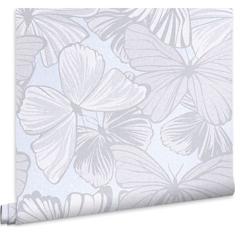 Laura Ashley Butterfly Garden Vliestapete Sugared Grey 10mx52cm (1/5)