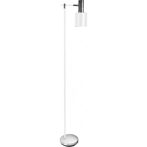 Piedistallo de soggiorno cygni 1xe27 bianco/cromo 170x30x23 cm articolato e girevole