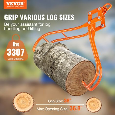 Pince Forestière pour Troncs 914,4 mm Pince de Levage pour Bois Bûches Crochets 4 Griffes Pivotante Capacité Charge 1500 kg Pince à… (1/5)