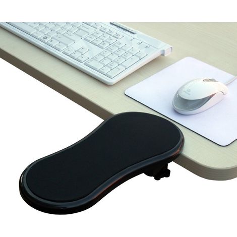 Repose-bras ergonomique pour bureau, repose-poignet pour clavier et souris, tapis de souris en mousse à mémoire de forme pour ordinateur portable, PC de travail et de jeu (2 pièces) (1/4)