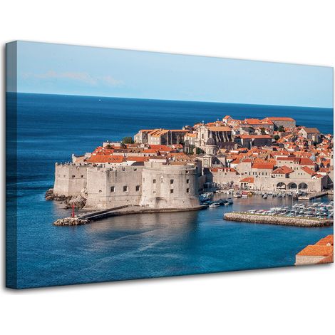 Lienzo impreso Arquitectura Croacia 80x50 cm Dubrovnik Zadar Vacaciones