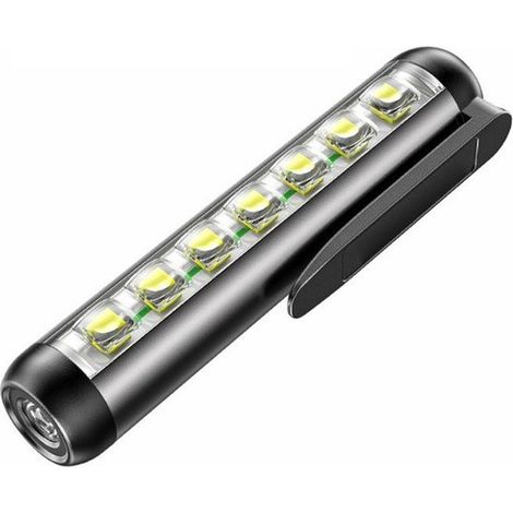 Mini-LED-Taschenlampe, superhell, wiederaufladbar, mehrere Farben (lila, rot, blau) (1/5)