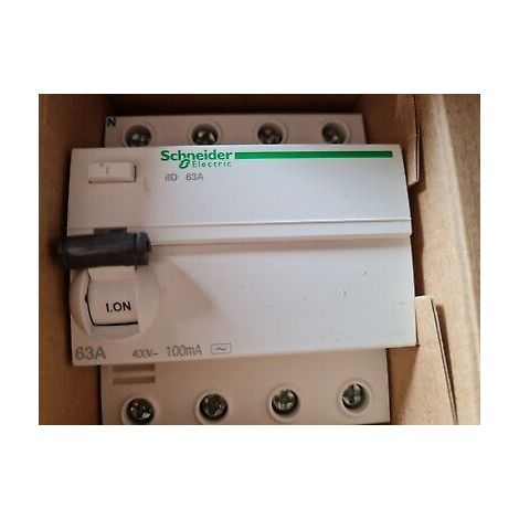 iID RCD 4P 63A 100mA-AC TYPE AC SCHNEIDER RCCB A9Z72463