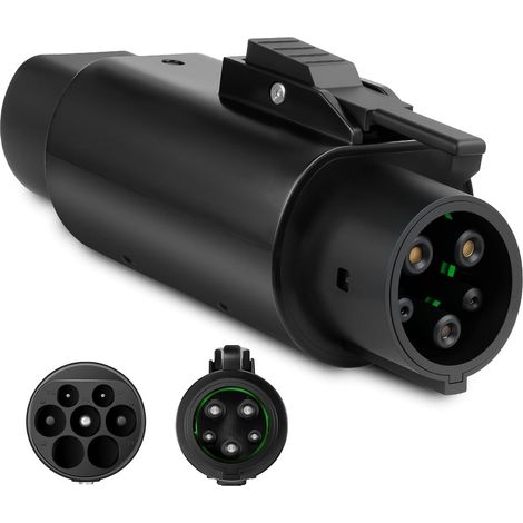Adaptateur Type 2 vers Type 1 pour véhicules électriques, 32A CA (1/5)