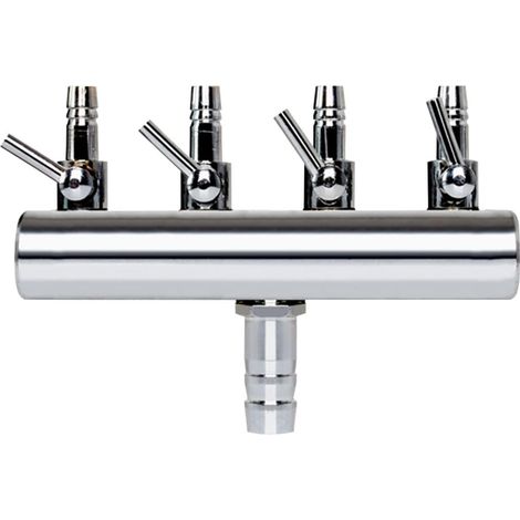 Distributeur d'air d'aquarium en acier inoxydable - Valve de régulation d'air - Filtre pour oxygénation dans les aquariums - Pour tuyau de 4/8 mm - Pompe à air, aquaculture et autres zones - 4 (1/4)