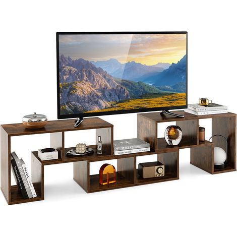 Mobile porta TV 134-180 x 30,5 x 43 cm in legno marrone 200012791