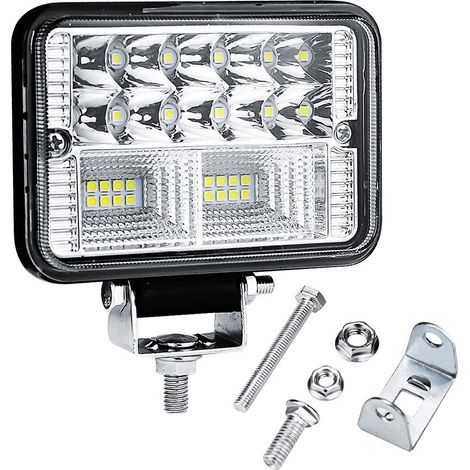 LED-Scheinwerfer, 4-Zoll-LED-Lichtleiste (78 W), ein kombinierter Offroad-Scheinwerfer (26 LEDs) mit Scheinwerfer-/Flutlichtfunktion, drei Reihen LED-Arbeitsscheinwerfer