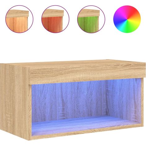 Maison Exclusive - TV-Schrank mit LED-Leuchten Sonoma-Eiche 60x30