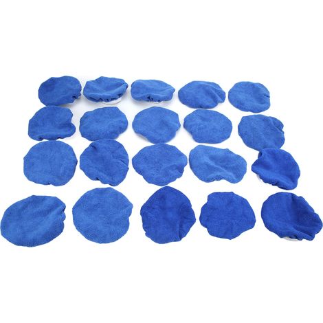 Lot de 20 Bonnets de Polissage Microfibre pour Auto, Coussinets de Lustrage et Ponçage, Compatibles Polisseuses 5-6 Pouces, Accessoires de Finition Voiture (1/5)