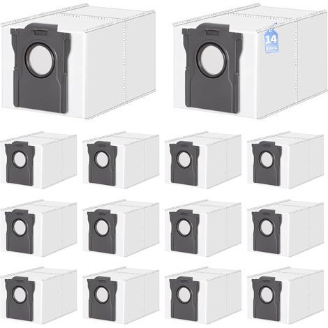 14 Dust Bags, 3.2 L, High Capacity, Leak-Proof Fabric, For Dreame and MOVA Robot Vacuum Cleaners (1/5)