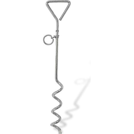 1 piquet de 40 cm (1 x 16 pouces) pour chaînette d'attache pour chien (1/4)