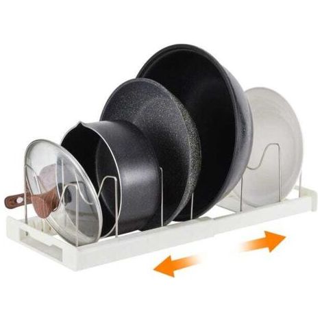 Pot extensible, organisateur de casseroles, organisateurs de couvercles de casseroles, séparateurs réglables en acier inoxydable