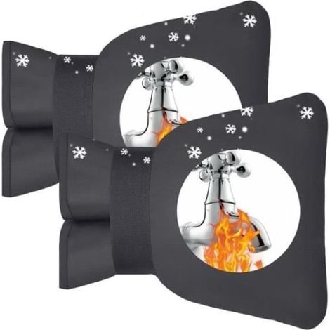 Frostschutz-Abdeckung für Wasserhähne - Langlebig - Wasserdicht - 20cm x 15cm - Schwarze Schutzhülle