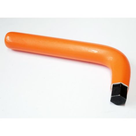 Clé male coudée 6 Pans 17mm isolée 1000V orange pour vis creuses poignée 180mm série courte DERANCOURT (1/2)