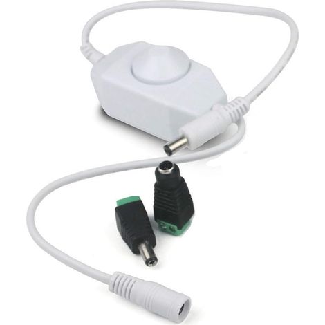 Variateur LED PWM 12V 24V 6A, Gradateur Numérique pour Ruban LED 3528 5050 5630, Contrôleur de Luminosité sans Scintillement pour Éclairage DC Simple Couleur (Blanc) (1/5)