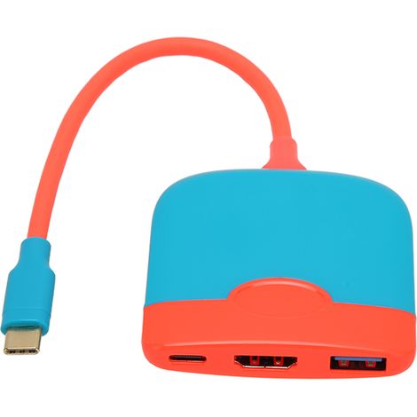 Station d'accueil TV portable 4K USB3.0 avec charge rapide PD, adaptateur hub multimédia HD 3 en 1 pour Switch (1/5)