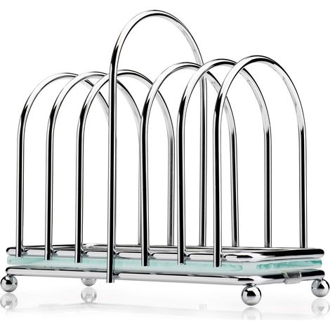 Porte-toast 6 tranches avec pieds en forme de boule et poignée de transport (1/5)